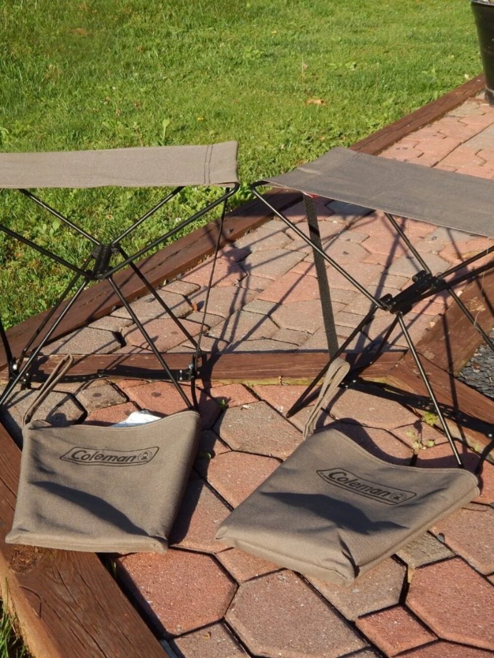 Coleman Portable Event Stool Folding Chair w/ Carry Bag Outdoors (15x13x8") TWO*